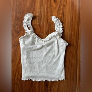 NWOT Lush Fashion Lounge Ruffle Smocked Cami Top